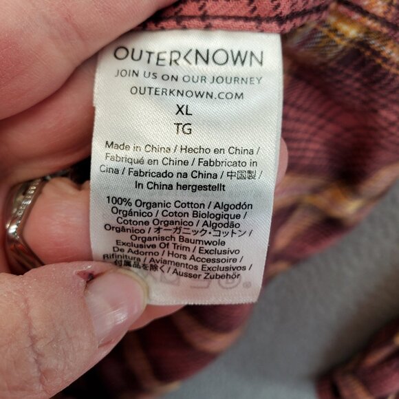 Outerknown Plaid Shirt Collared Flannel Button Up Long Sleeve Size XL Men's Soft - Picture 5 of 7